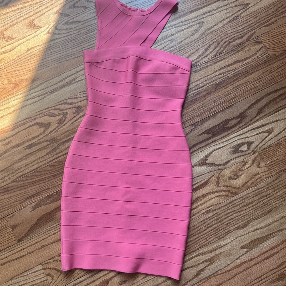 ASOS Pink Ribbed Bodycon Mini Dress